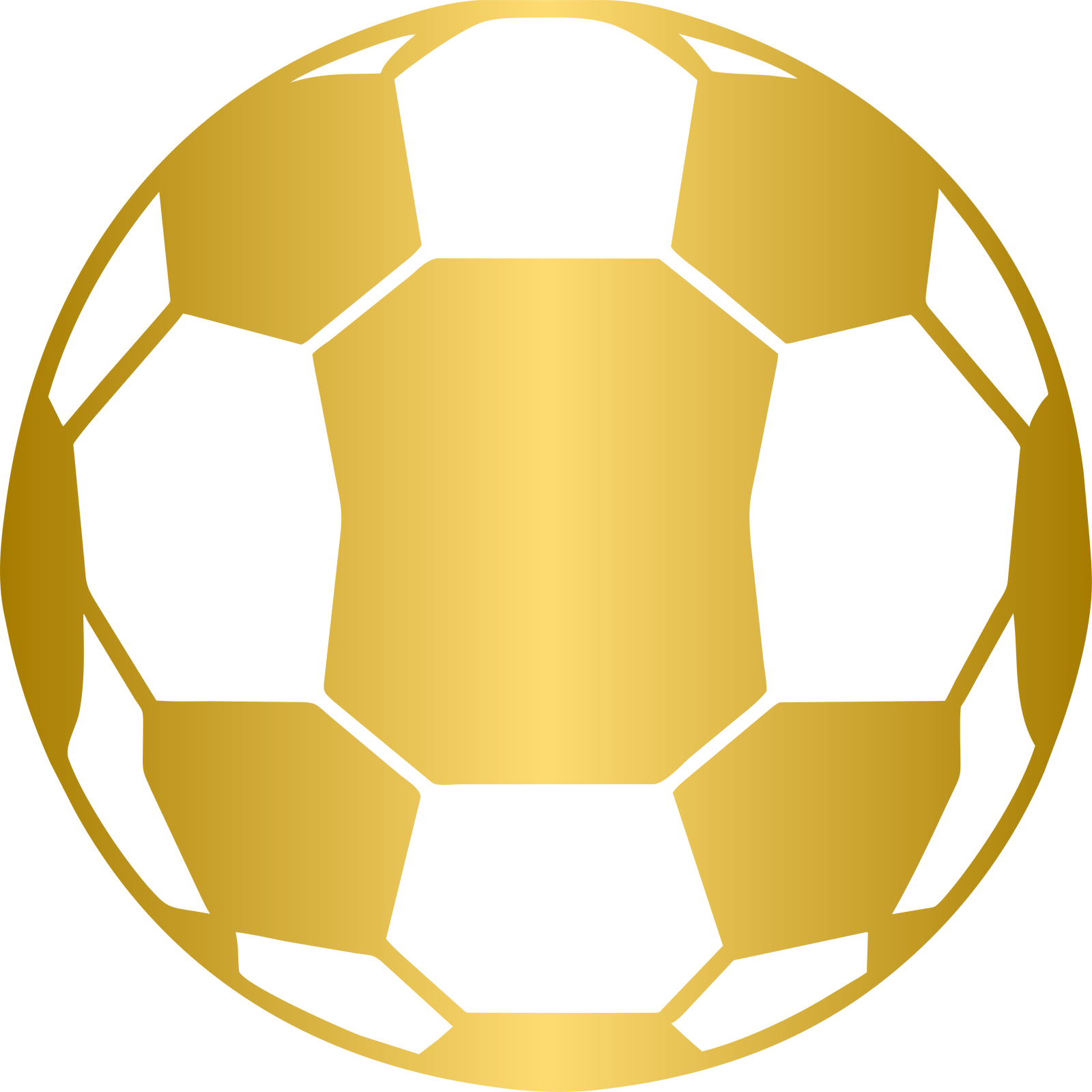 Golden soccer ball